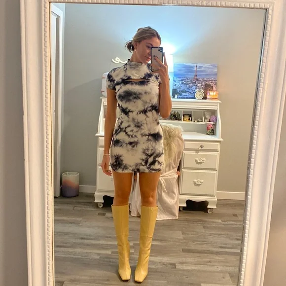 Garage | Dresses | Nwt Garage Tiedye Cut Out Bodycon Dress | Poshmark